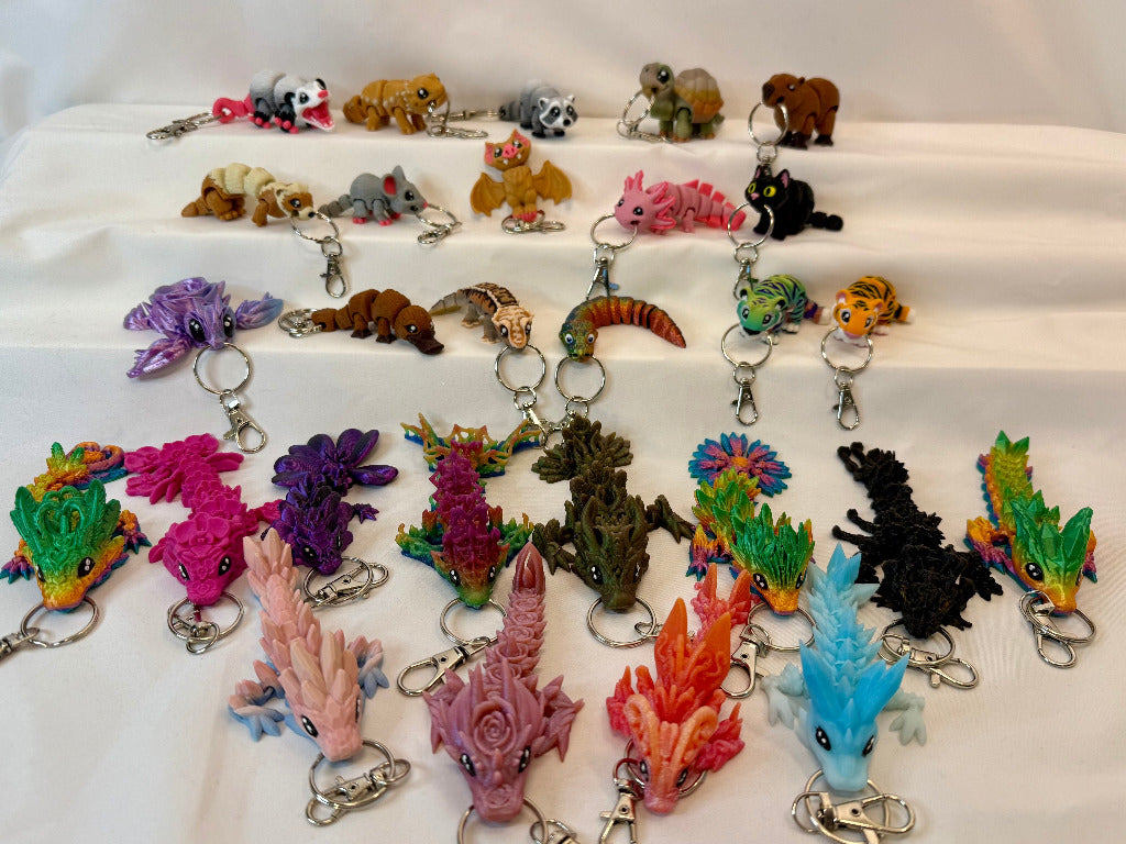 3D Printed Keychains – Fantasy & Creature Collection – Nozzles and Needles